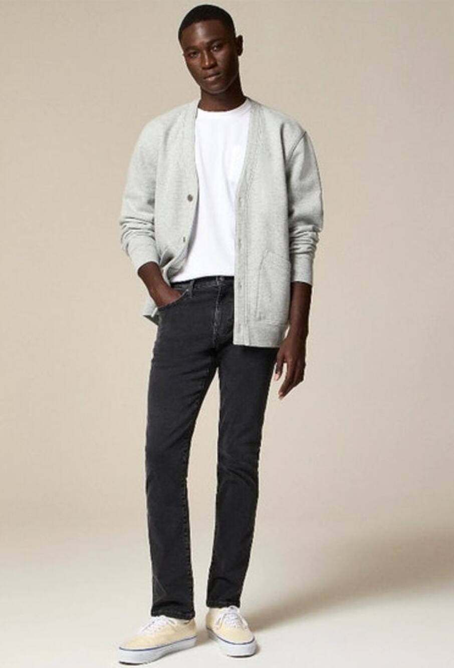 NWT J. Crew Men's 770™ Straight-Fit Stretch Jean In Dark Charcoal Wash Black 30